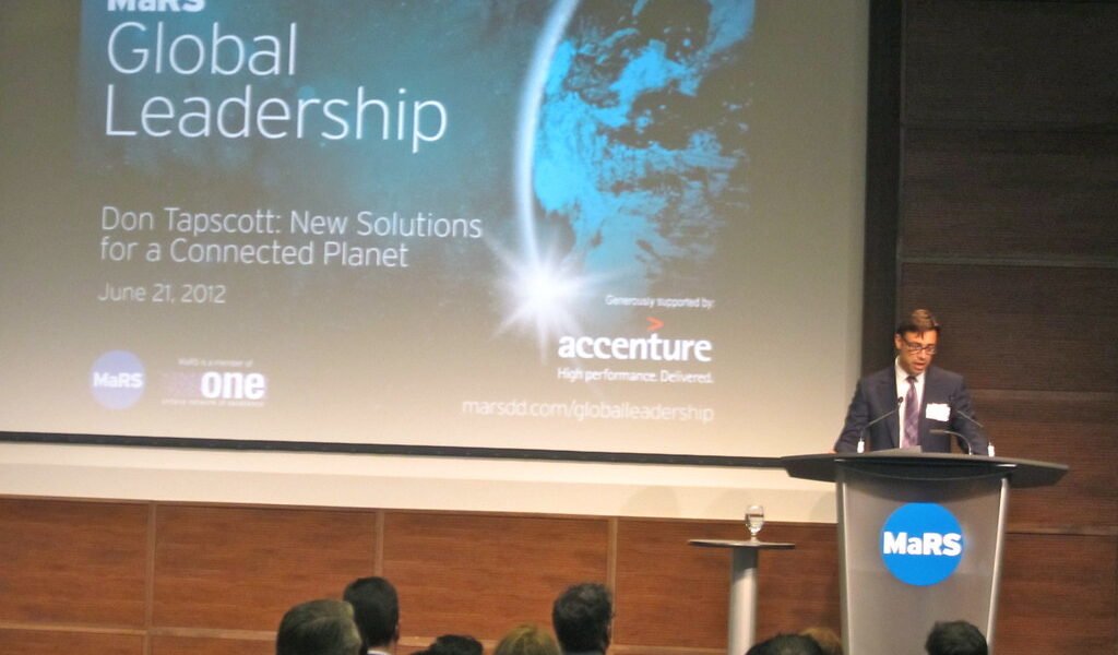 Accenture CIO Wayne Ingram at MaRS Global Leadership Series event with Don Tapscott